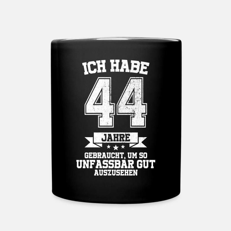 44. Geburtstag Geschenk Habe 44 Jahre Gebraucht - Tasse einfarbig - Schwarz
