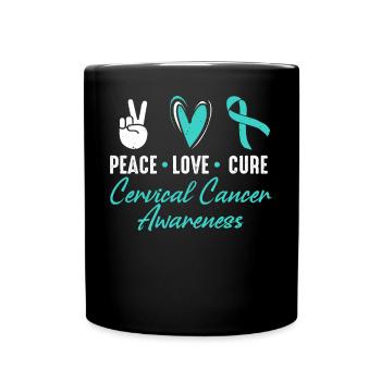 Mois de sensibilisation à Peace Love Cure pour - Mug uni - noir - Devant
