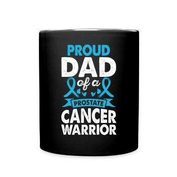 Father of Prostate Cancer Warrior Consciousness - Full Colour Mug - black - Front