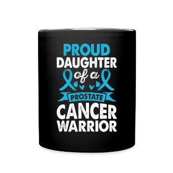 Daughter of Prostate Cancer Warrior Consciousness - Full Colour Mug - black - Front