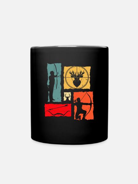 Archer Retro Archery - Tasse einfarbig - Schwarz
