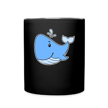 Ozean Wal - Tasse einfarbig - Schwarz - Vorne