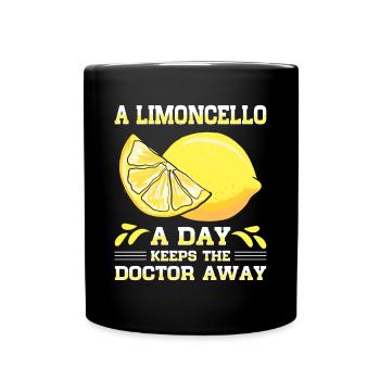 Italienischer Limoncello-liebhaber - Tasse einfarbig - Schwarz - Vorne