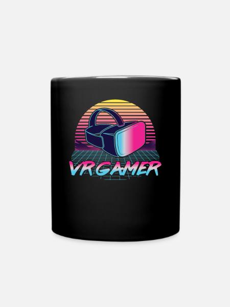 Virtual Reality VR Geschenk - Tasse einfarbig - Schwarz