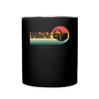 Virtual Reality VR Geschenk - Tasse einfarbig - Schwarz - Vorne