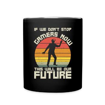 Cadeau VR de réalité virtuelle - Mug uni - noir - Devant