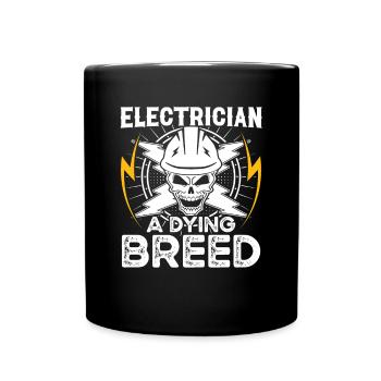 Elektriker A Dying Breed Elektroingenieur Elektrik - Tasse einfarbig - Schwarz - Vorne