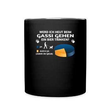 Hundezubehör Pudel Hundebesitzer - Tasse einfarbig - Schwarz - Vorne