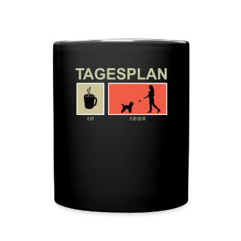 Hundezubehör Pudel Hundebesitzer - Tasse einfarbig - Schwarz - Vorne