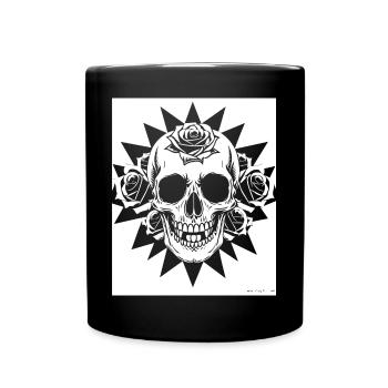 Horreur Crâne Crâne Art Crâne Gothique Heavy Metal - Mug uni - noir - Devant