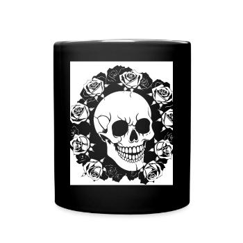 Horreur Crâne Crâne Art Crâne Gothique Heavy Metal - Mug uni - noir - Devant