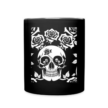 Horreur Crâne Crâne Art Crâne Gothique Heavy Metal - Mug uni - noir - Devant