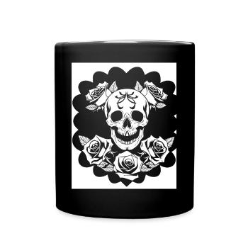 Horreur Crâne Crâne Art Crâne Gothique Heavy Metal - Mug uni - noir - Devant