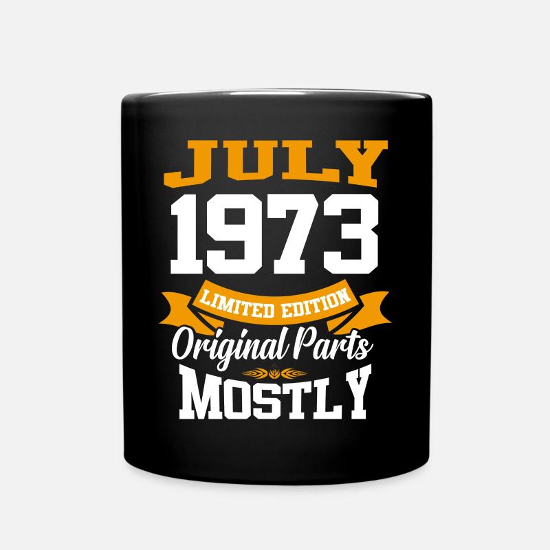 July 1973 Vintage Geburtstag Geschenk - Tasse einfarbig - Schwarz