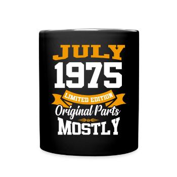 July 1975 Vintage Birthday Gift - Full Colour Mug - black - Front