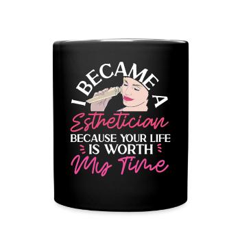 Cute Licensed Esthetician Skincare - Tasse einfarbig - Schwarz - Vorne