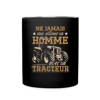 Tracteur Amusants Pour Les Agriculteurs | Enfant - Mug uni - noir - Devant