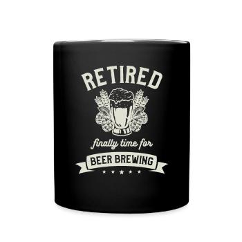 Retraité, enfin temps pour le brassage de la bière, brassage à domicile - Mug uni - noir - Devant