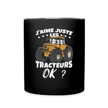 Fermier Humour Tracteur Agriculture - Mug uni - noir - Devant