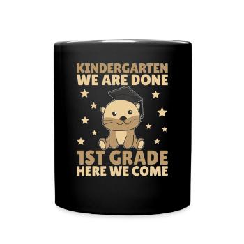 Kids Kindergarten graduate Otter 1st grade - Tasse einfarbig - Schwarz - Vorne
