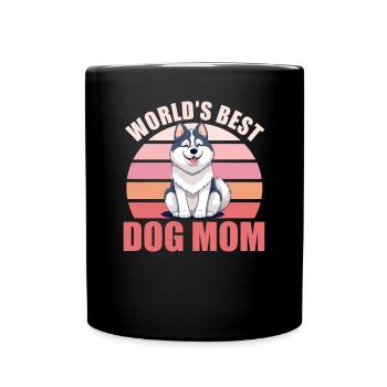 Les meilleurs chiens du monde Maman Mignonne Husky - Mug uni - noir - Devant