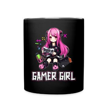 Gaming Console PC Gamer Girl Gamer Girl - Full Colour Mug - black - Front