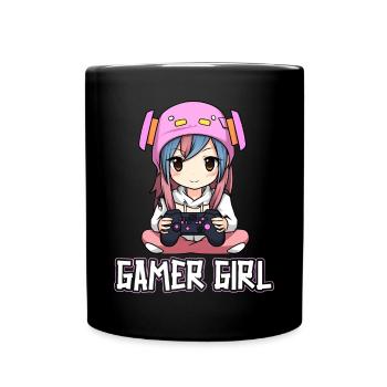 Gaming Console PC Gamer Girl Gamer Girl - Full Colour Mug - black - Front