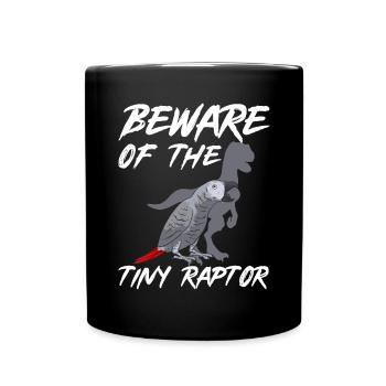 Graupapagei African Grey Parrot Papagei - Tasse einfarbig - Schwarz - Vorne