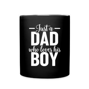 Juste un père qui aime son garçon - Son & Papa Pères D - Mug uni - noir - Devant