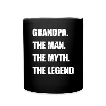 Papi. L’homme. Le mythe. La légende - Grand-père D - Mug uni - noir - Devant