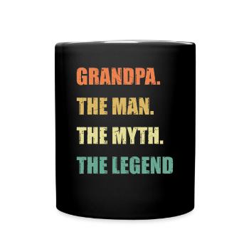 Papi. L’homme. Le mythe. La légende - Grand-père - Mug uni - noir - Devant