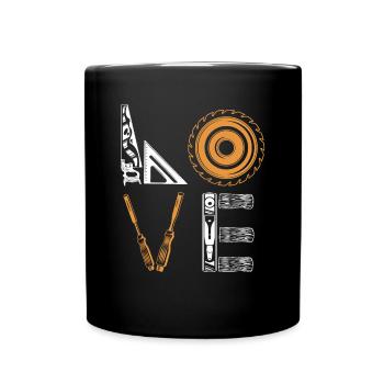 Love Carpenter Wood Technician Carpenter Carpenter - Full Colour Mug - black - Front