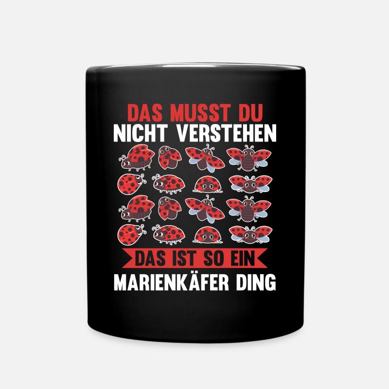 Marienkäfer - Tasse einfarbig - Schwarz