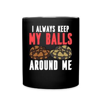 Ball python snake - Full Colour Mug - black - Front