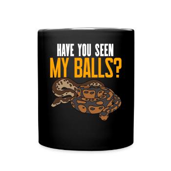 Ball Python Snake - Full Colour Mug - black - Front