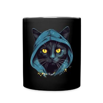 Cat Head Black Cat Bombay Happy Cat Cats - Full Colour Mug - black - Front