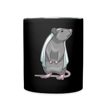 Ratte Braut Schleier Hochzeit - Tasse einfarbig - Schwarz - Vorne