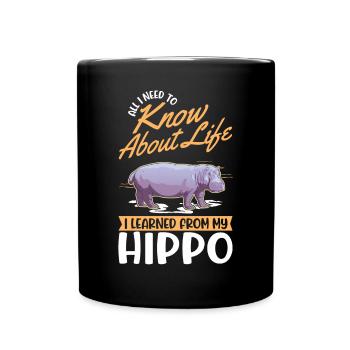Hippo Cadeau Hippo Hippo Hippo - Mug uni - noir - Devant
