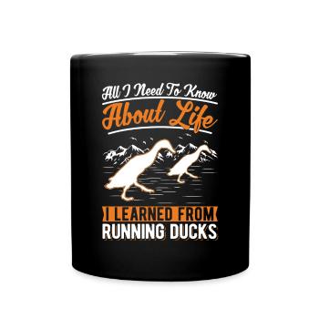 Canard indien Canard en bouteille - Mug uni - noir - Devant