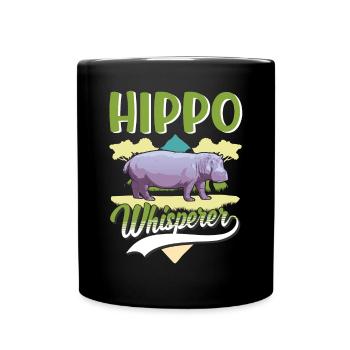 Hippo Whisperer Hippo Hippo - Full Colour Mug - black - Front