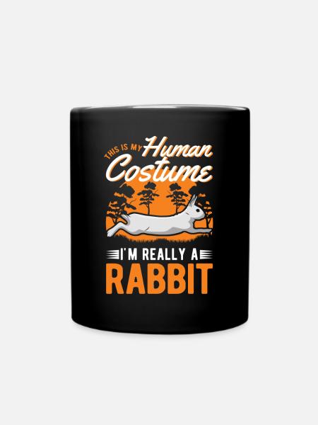 Kaninchen Kostüm Häschen Hase Kaninchen - Tasse einfarbig - Schwarz