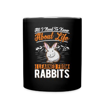 Rabbit Bunny Rabbit Rabbit - Full Colour Mug - black - Front
