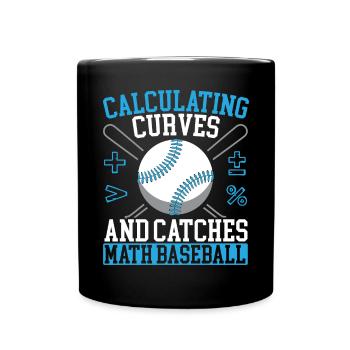 Baseball Mathe-Liebhaber Mathematiker Baseballspieler - Tasse einfarbig - Schwarz - Vorne
