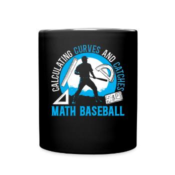 Baseball Mathe-Liebhaber Mathematiker Baseballspieler - Tasse einfarbig - Schwarz - Vorne