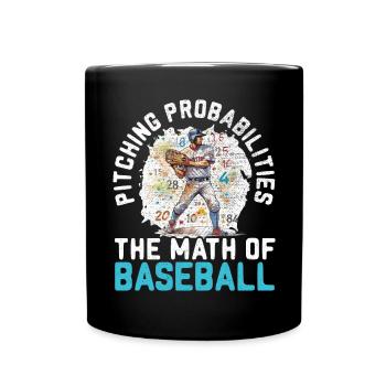 Baseball Mathe-Liebhaber Mathematiker Baseballspieler - Tasse einfarbig - Schwarz - Vorne