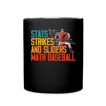 Baseball Mathe-Liebhaber Mathematiker Baseballspieler - Tasse einfarbig - Schwarz - Vorne