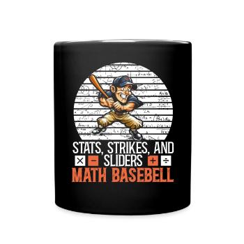 Baseball Mathe-Liebhaber Mathematiker Baseballspieler - Tasse einfarbig - Schwarz - Vorne