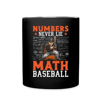 Baseball Mathe-Liebhaber Mathematiker Baseballspieler - Tasse einfarbig - Schwarz - Vorne