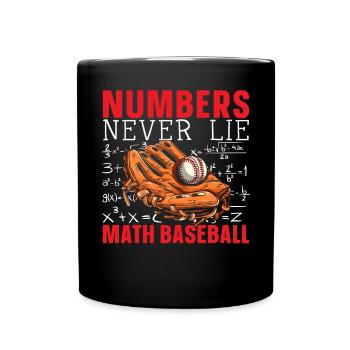 Baseball Mathe-Liebhaber Mathematiker Baseballspieler - Tasse einfarbig - Schwarz - Vorne