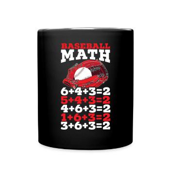Baseball Mathe-Liebhaber Mathematiker Baseballspieler - Tasse einfarbig - Schwarz - Vorne